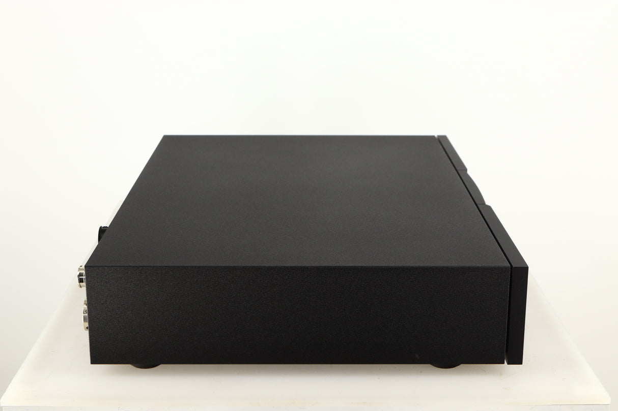 Left side view of a used Naim Supercap DR Power Supply in a black finish