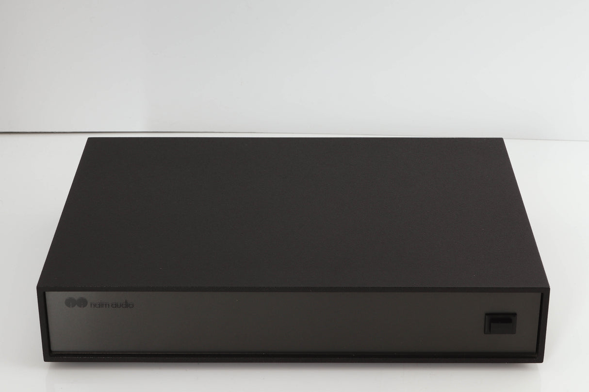 Front view of a used Naim Supercap Power Supply in a black finish