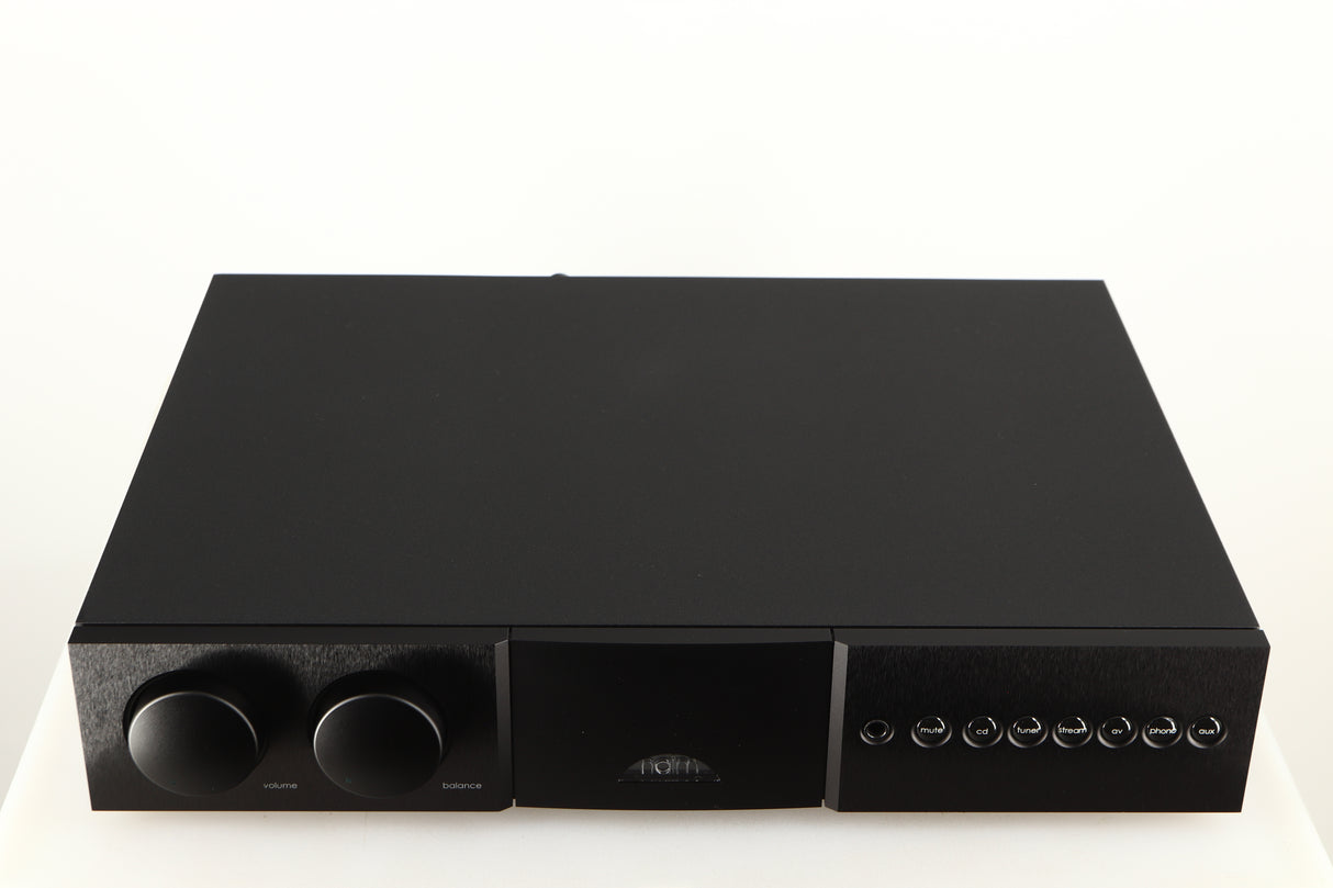 Top of a used Naim Supernait 3 Integrated Amplifier in a black finish
