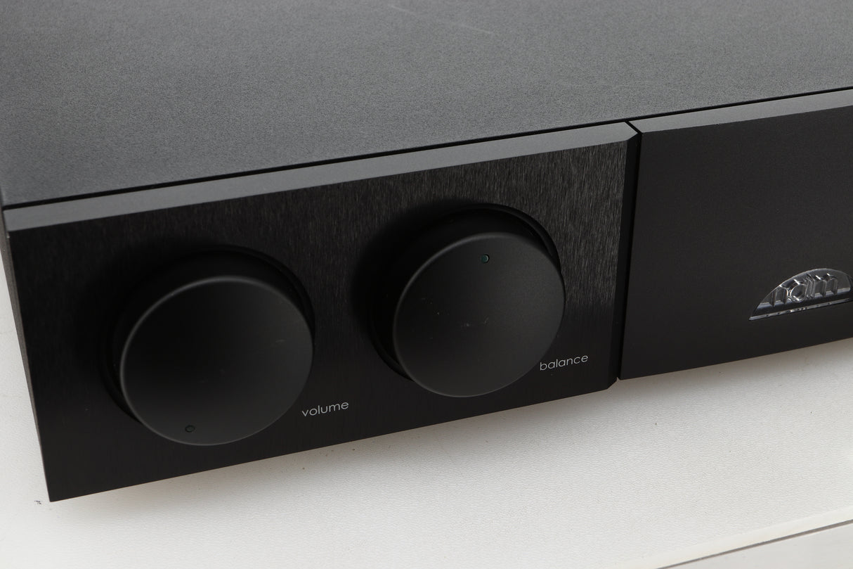 Close up view of a used Naim SUPERNAIT 3 Integrated Amplifier showing the fascia 