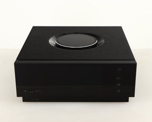 Front view of a used Naim Uniti Atom HDMI Integrated System in a black finish