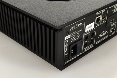 Rear left corner view of a used Naim Uniti Atom HDMI Integrated System 