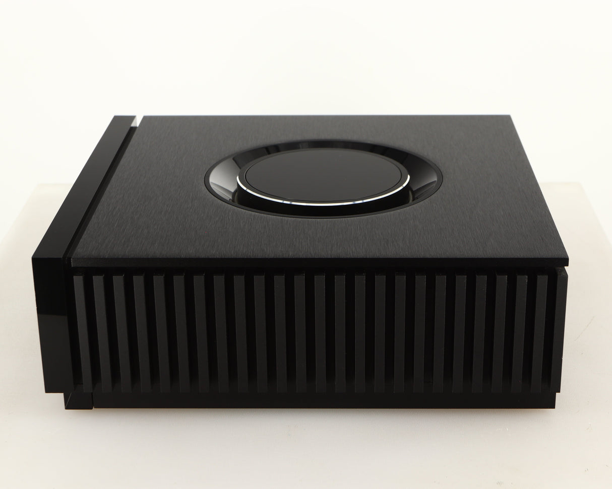 Right side view of a used Naim Uniti Atom HDMI Integrated System in a black finish