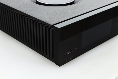 Front left corner view of a used Naim Uniti Atom HDMI Streaming Amplifier