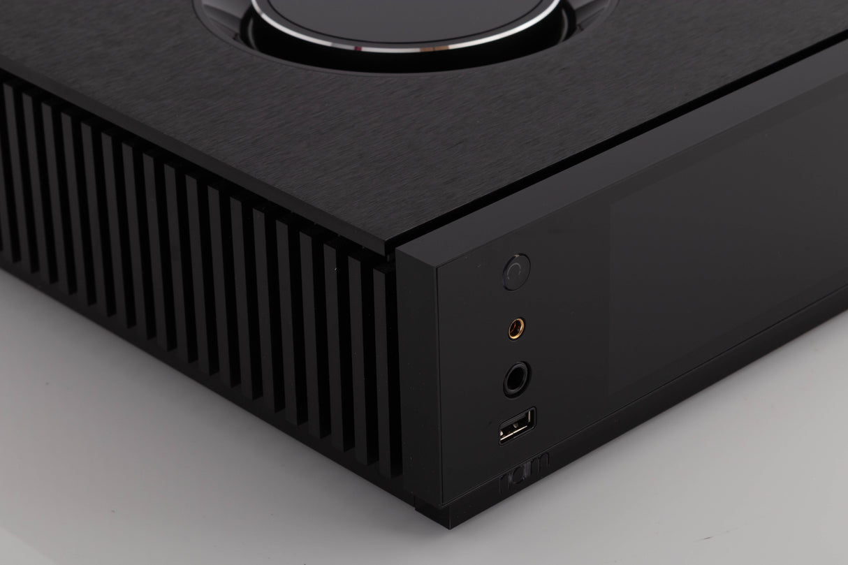Front left corner view of a used Naim Uniti Atom Headphone Edition Integrated System