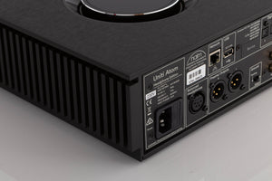 Rear left corner view of a used Naim Uniti Atom Headphone Edition Integrated System