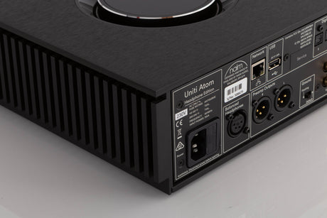 Rear left corner view of a used Naim Uniti Atom Headphone Edition Integrated System
