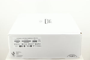 Box for a used Naim Uniti Atom Headphone Edition Streaming Amplifier in a black finish