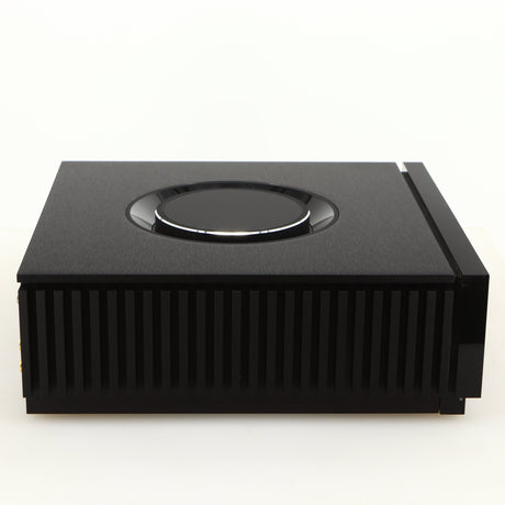 Left side view of a used Naim Uniti Atom Headphone Edition Streaming Amplifier in a black finish