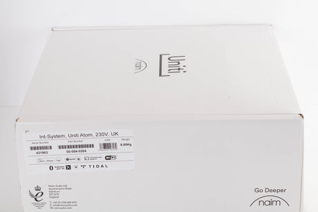 Box for a used Naim Uniti Atom Integrated System in a Black finish