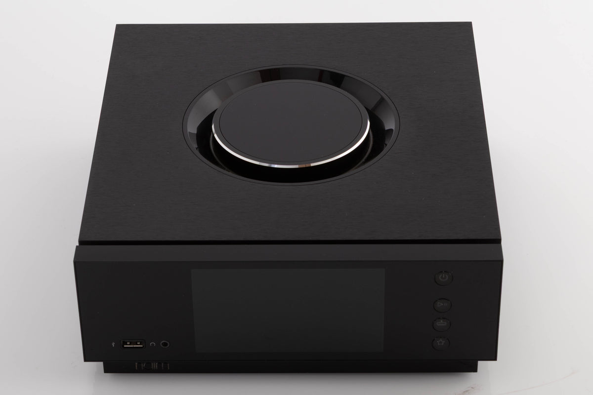 Top of a used Naim Uniti Atom Integrated System in a Black finish