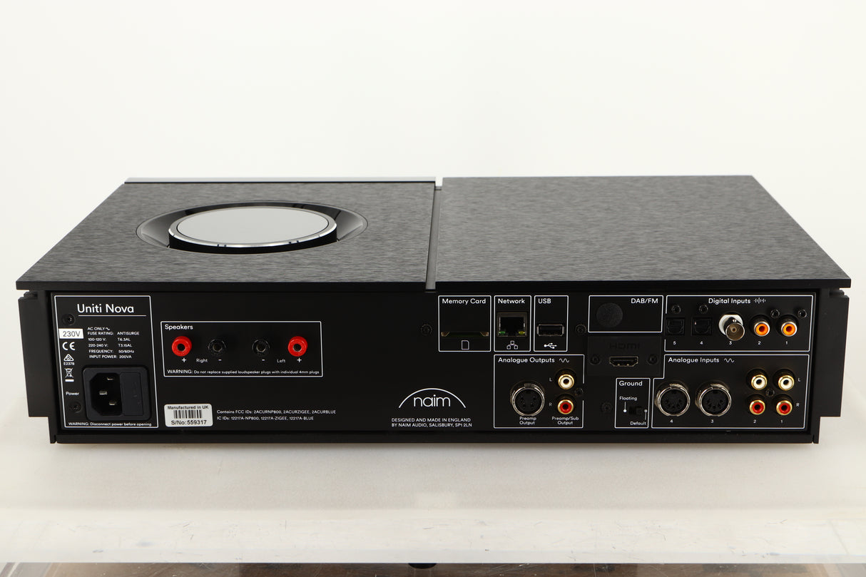 Rear view of a used Naim Uniti Nova Integrated Music System