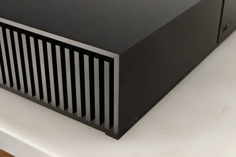 Front left corner of a used Naim Uniti Nova Integrated System in a black finish