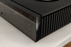 Front right corner of a used Naim Uniti Nova Integrated System in a black finish