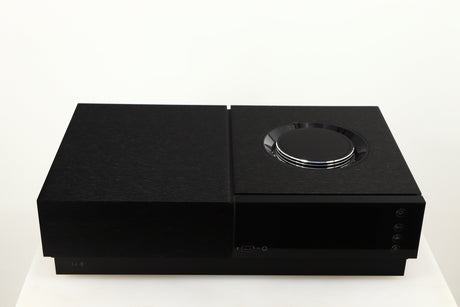 Top of a Naim Uniti Nova Power Edition Streaming System in a black finish