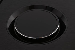 Close up of a used Naim Uniti Star Integrated Music System in a Black finish showing control knob on top