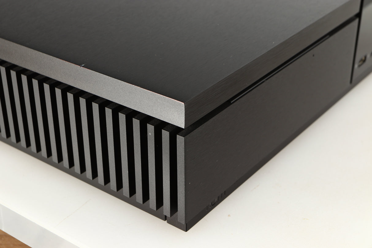 Front left corner of a used Naim Uniti Star Integrated Music System in a black finish
