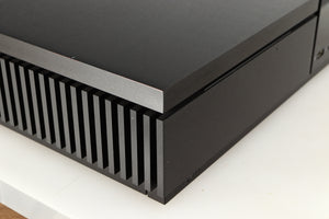 Front left corner of a used Naim Uniti Star Integrated Music System in a black finish