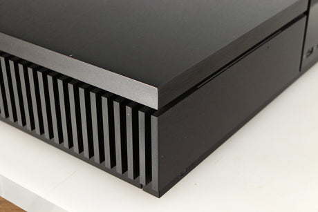 Front left corner of a used Naim Uniti Star Integrated Music System in a black finish