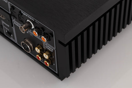 Rear left corner of a used Naim Uniti Star Integrated Music System in a Black finish