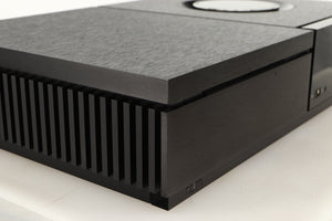 Front left corner of a used Naim Uniti Star Integrated Music System in a black finish