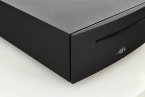 Close up view of a used Naim Unitiserve 2TB Music Server front left corner