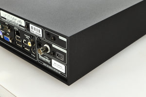 Close up view of a used Naim Unitiserve 2TB Music Server back right corner