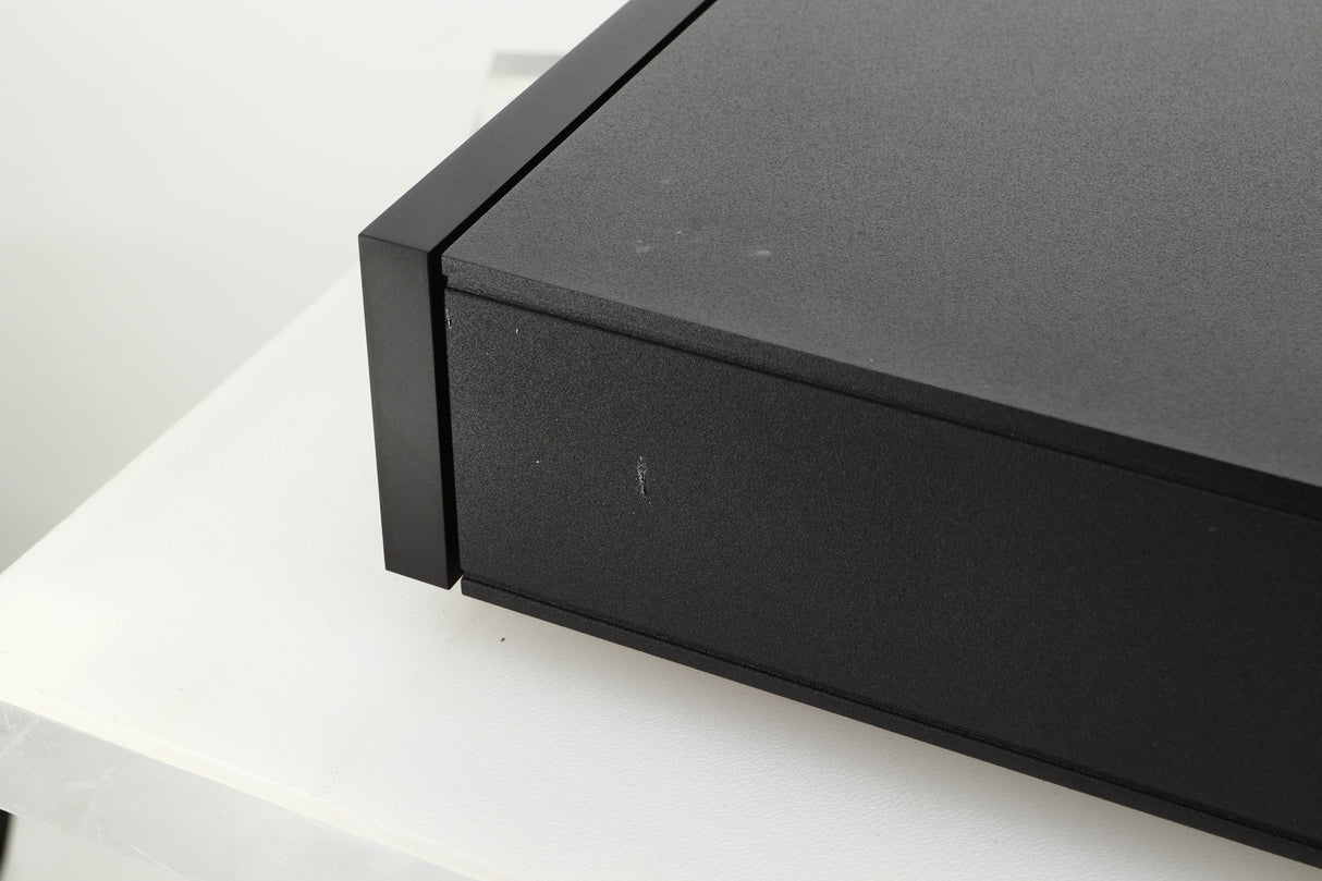 Close up view of a used Naim XP5 XS Power Supply right side showing a small mark