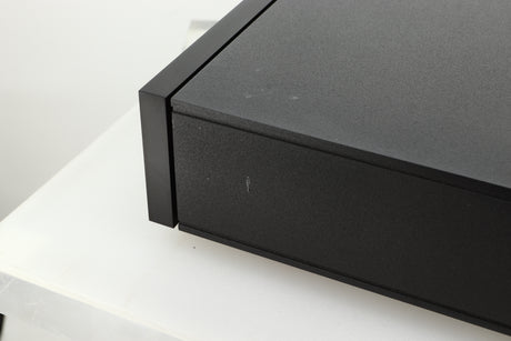 Close up view of a used Naim XP5 XS Power Supply right side showing a small mark