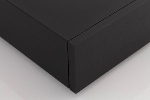 Front left corner of a used Naim XPS-2 Power Supply in a Black finish