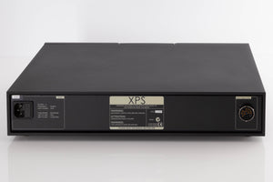 Rear view of a used Naim XPS-2 Power Supply in a Black finish showing Mains Input and Power Supply Output