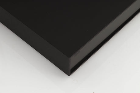 Front left corner of a used Naim XPS Power Supply in a black finish