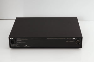 Rear view of a used Naim XPS Power Supply in a black finish showing Mains Input and Power Supply Output