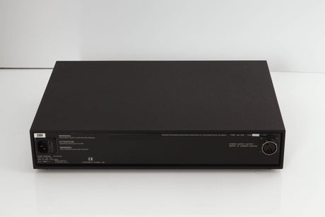 Rear view of a used Naim XPS Power Supply in a black finish showing Mains Input and Power Supply Output