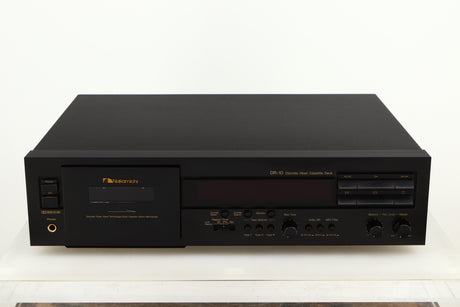 Front view of a used Nakamichi DR-10 Cassette Deck in a black finish