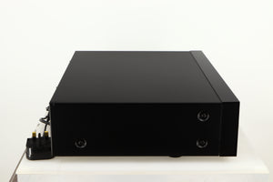Left side view of a used Nakamichi DR-10 Cassette Deck in a black finish