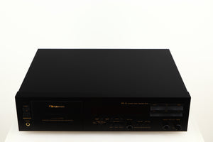 Top of a used Nakamichi DR-10 Cassette Deck in a black finish