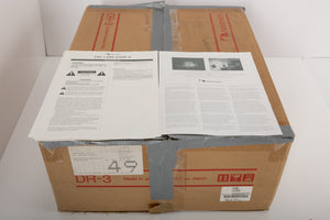 Box for a used Nakamichi DR-3 Cassette Deck in a black finish showing Manual