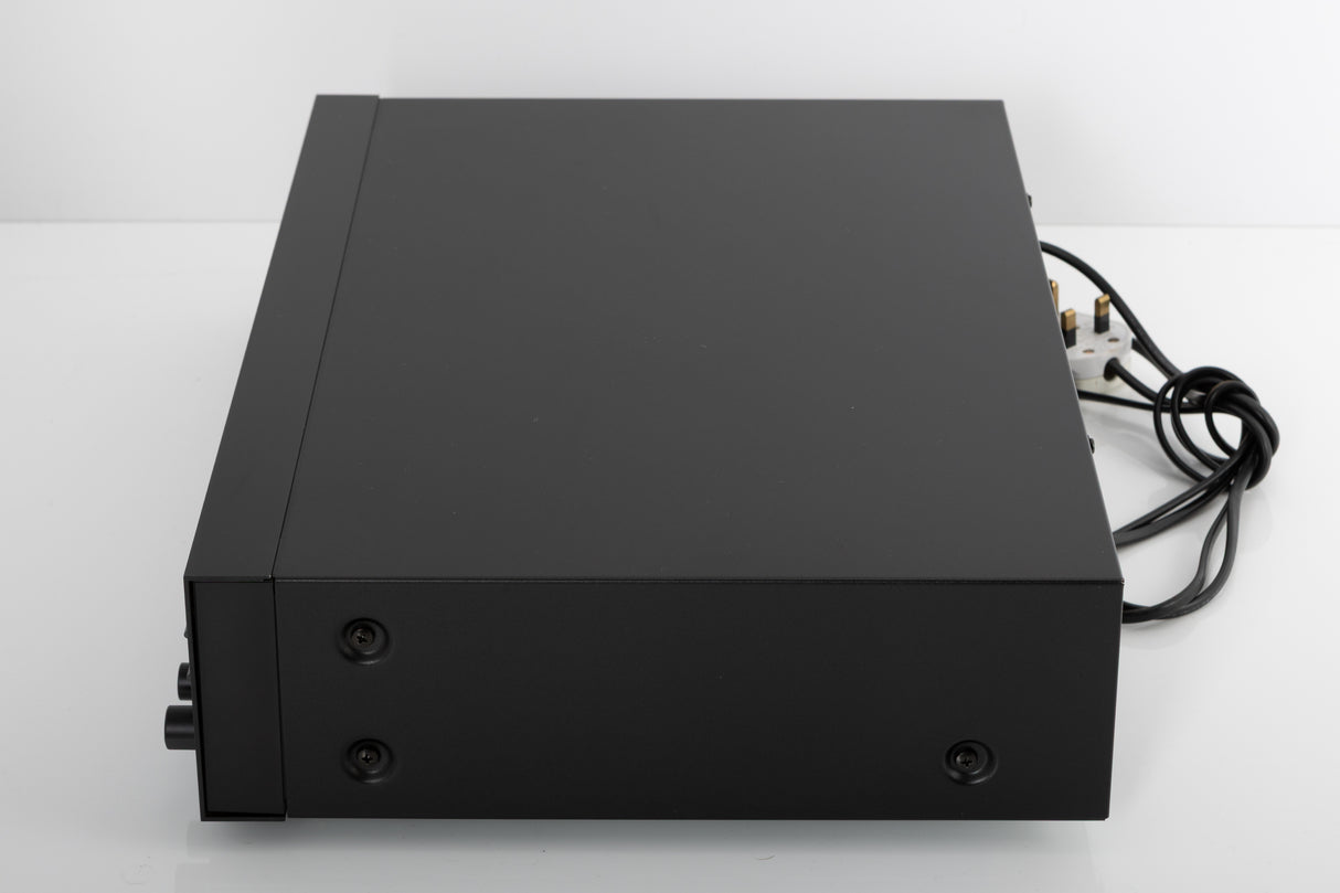 Right side view of a used Nakamichi DR-3 Cassette Deck in a black finish