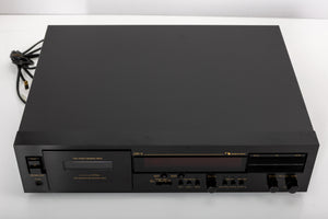 Top of a used Nakamichi DR-3 Cassette Deck in a black finish