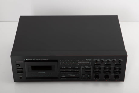 Top of a used Nakamichi ZX-7 Cassette Deck in a black finish