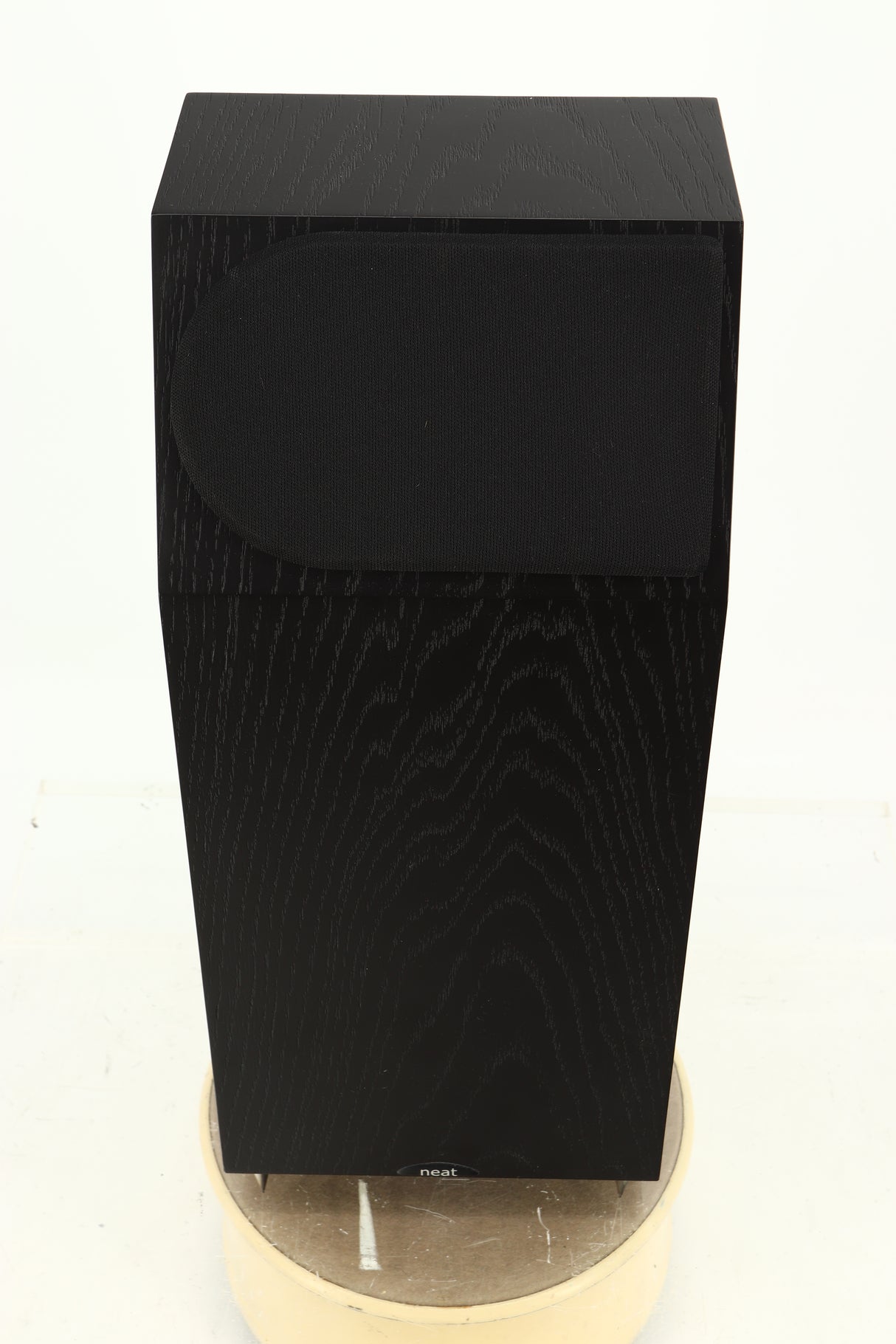 Top view of a used NEAT Acoustics Iota Alpha Floorstanding Speaker in Black Oak finish