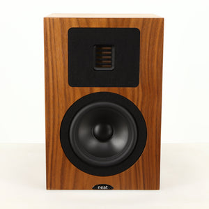 Front view of a used Neat Petite Classic Standmount Speaker in a walnut finish