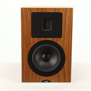 Front view of a used Neat Petite Classic Standmount Speaker in a walnut finish