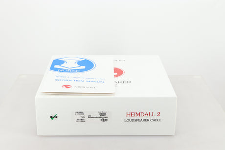 Box for a used Nordost Heimdall 2 Speaker Cables 2.0m Pair sowing a Manual