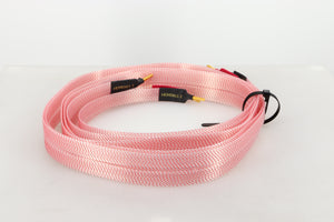 Rear view of a used Nordost Heimdall 2 Speaker Cables 2.0m Pair in a pink finish