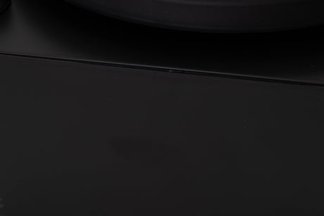 Close up of a used Okki Nokki One Record Cleaning Machine in a Black finish showing small mark on fascia