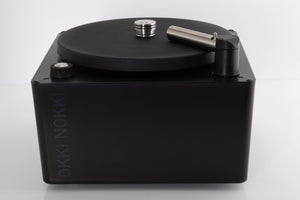 Front view of a used Okki Nokki One Record Cleaning Machine in a Black finish