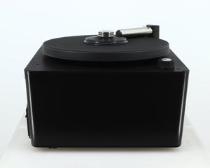 Left side view of a used Okki Nokki One Record Cleaning Machine in a black finish