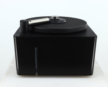 Right side view of a used Okki Nokki One Record Cleaning Machine in a black finish